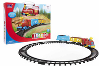 KOLEJKA KOLOR 2 WAGONY WEGLARKA TORY ŚREDNICA 59 CM KARTON pak 36