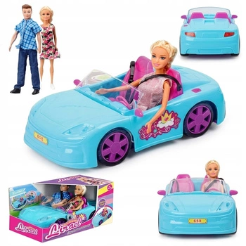 Auto Kabriolet Z Lalką I Chłopakiem Zabawa W Randkę Dla Dziewczynek