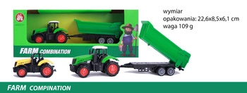 TRAKTOR METAL Z WYWROTKĄ- PRZYCZEPA ZIELONY KARTON   PAK 120/240 
22.00*6.00*8.50