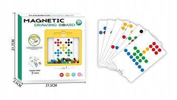 MAGNETYCZNA TABLICA MOZAIKA UKŁADANKA MONTESSORI DLA DZIECI KARTY