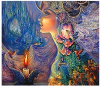 Malowanie Po Numerach Królowa Kolibra Z Świecą 40X50 Cm Na Ramie Kreatywne
