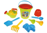 ZESTAW DO PIASKU ZIELONY LENA ( wiaderko, konewka, foremki, sitko) /12