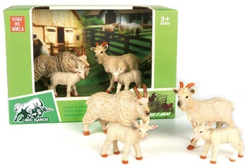 FARMA ZESTAW 1: KOZY, 4 FIGURKI, pak 48/24, 
zestaw złożony z czterech figurek kóz (2 młode, 2 dojrzałe osobniki), 
wymiar opakowania: 23 x 11,5 x 15 cm
