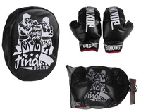 ZESTAW BOKSERSKI KICKBOXING RĘKAWICE ŁAPA TARCZA TRENERA DLA DZIECI