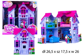 DOMEK DLA LALEK W WALIZCE DLA DZIEWCZYNEK NORIMPEX + AKCESORIA