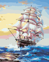 Malowanie Po Numerach 40x 50 Cm Żaglowiec