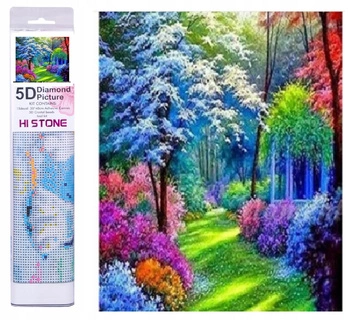 Diamentowa Mozaika Kolorowy las Haft 30X40 Cm