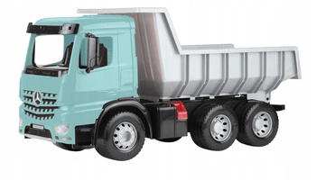 Duże Auto wywrotka Mercedes Actros 3 osie Maxi Lena 63 cm Błękitna