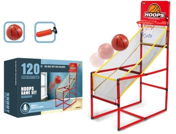 KOSZYKÓWKA WRZUTNIA SZESC PIŁEK JEDNOOSOBOWA, pak 12/6 
zestaw sportowy do koszykówki, trening rzutów do kosza. W zestawie 6 x piłka  i pompka. 
wymiary pudełka: 42,5 x 13 x 28 cm