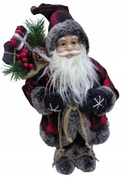 Figurka Ozdoba Świąteczna Bożonarodzeniowa Mikołaj Z Prezentami 45cm