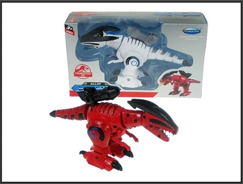 METALOWY DINOZAUR POWTARZAJĄCY ŚWIATŁO/DZWIĘK