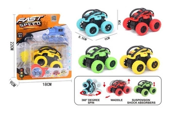 AUTO RAJDOWE MINI MIX KOLORÓW ODBIJAJĄCE SE PLEKSA, PAK 192/96,
 wymiary opakowania : 22cm x 9cm x 18cm 
wymiary zabawki : 8,5cm x 9cm