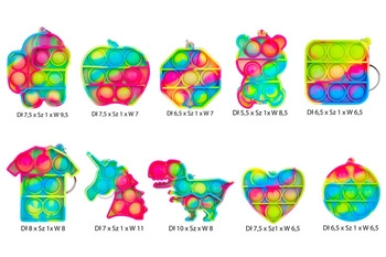 POPIT BRELOK MIX KSZTAŁTÓW MOZAIKA /50 WOREK PAK 1000