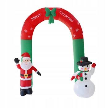 Dmuchana Dekoracja Świąteczna Bożonarodzeniowa Brama Mikołaj Bałwan 240 Led