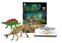 DINOZAUR SKAMIELINA - STEGOZAUR+ FIGURKA KARTON Z OKIENKIEM , pak-36/18