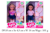 LALKA LYNA + ZWIERZĄTKO KARTON 192/96
Dł 10 cm x Sz 4,5 cm x W 16 cm 
Waga : 101 g