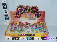 PIERŚCIONKI ŚWIECĄCE*50 OWOCE/OWADY NIEBIESKO-CZERWONO