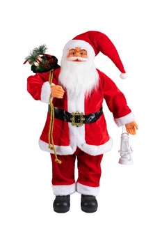 Figurka Ozdoba Świąteczna Bożonarodzeniowa Mikołaj 60cm Piękny Strój