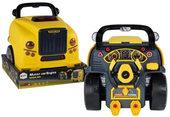 SILNIK CIĘŻRÓWKI SUPER TRUCK DO SKRĘCENIA ŻÓŁTY, pak 12/4 
ze światłem i dźwiękiem, 
wymiary: 33 x 33 x 37 cm
