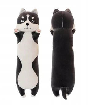 Pluszowy pies Przytulanka Husky Long Wałek 50 cm