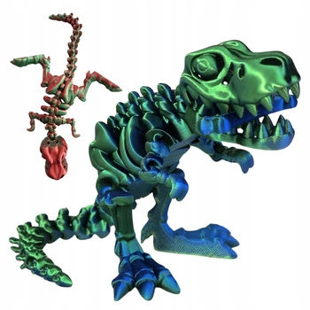 Figurka Dinozaur Druk 3D Ruchome Elementy Błyszczący Zabawka Sensoryczna