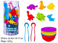 DINOZAURY DO NAUKI LICZENIA I KOLORÓW DLA DZIECI - 48 ELEMENTÓW