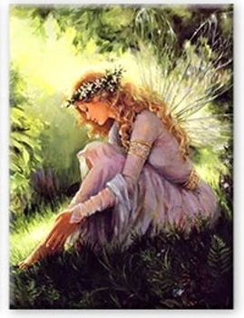 Diamentowa Mozaika Kobieta Leśna Wróżka 30x40 Cm Kreatywne Diamenty