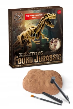 Skamielina Dinozaur Tyranozaur Wykopaliska Spękane Kości Zabawa Acheolog