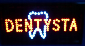 TABLICA LED, NEON DENTYSTA