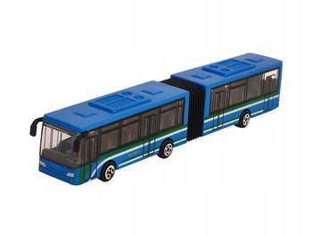 Autobus Miejski Duży Niebieski Metalowy Przegubowy 23 Cm Zabawka Dla Dzieci