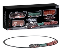 KOLEJKA VINTAGE TRAIN MODEL 16 ELEMENTÓW, pak 60,
16 elementów- tor, lokomotywa i trzy wagony w stylu retro,
wymiar rozłożonego toru: 68 cm,
wymiar pudełka: 16,8 x 5,1 x 41,3 cm