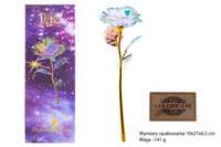 RÓŻA TRANSPARENTNA KARTON + TOREBKA / 100
Wymiary opakowania 10x27x6,5 cm
Waga : 141 g