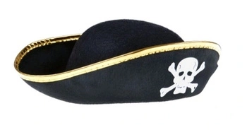CZAPKA PIRATA DUŻA, pak 200 
część pirackiego stroju, duża