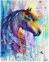 Malowanie Po Numerach Malowany Abstrakcyjny Koń 40X50 Cm Na Ramie Kreatywne