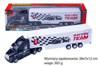 AUTO DIE CAST CIEŻARÓWKA RACING TEAM KARTON PAK 24
Wymiary opakowania: 38x7x12 cm;waga: 365 g
metalowa kabina