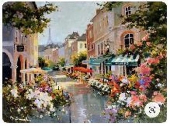 Diamentowa Mozaika Paryska Ulica 30x40 Cm Kreatywne Diamenty