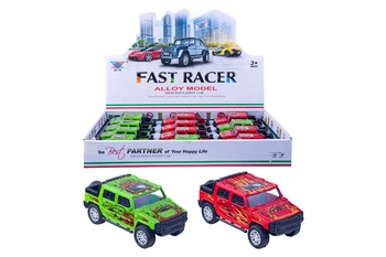 AUTO METAL*12 TERENOWE Z PŁOMIENIAMI BOX PAK 144/288
Wymiary displaya: 37,5x27x5,5 cm
Wymiary autka: 10,5x5x4,5 cm
Waga displaya 1,100 kg szt 0,072 kg