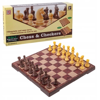 Szachy Warcaby 2 W 1 Magnetyczne Gra Rodzinna Rozwijająca