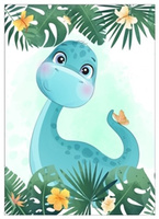 Malowanie Po Numerach Dla Dzieci Kreatywne Niebieski Dinozaur 20x20 Rama