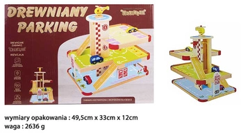 Parking drewniany garaż 3 auta helikopter winda