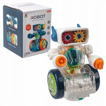 Robot Z Trybikami Na Kółkach Z Kolorowym Światłem I Dźwiękiem