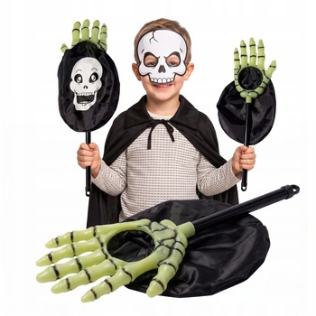 Ręka Szkielet Halloween Świecąca w Ciemności Łapka Worek na Cukierki 53 cm