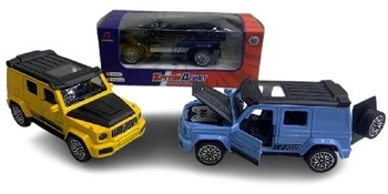 AUTO METALOWE TERENOWY JEEP - 2 KOLORY,  PAK-144
Wymiar:  długość: 12cm
dostepnyw  dwóch kolorach : żółty i niebieski
