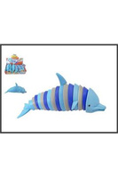 DELFIN ZAKRĘCONY SENSORYCZNY *12 BOX  
18CM trzykilorowy: szaro-granatowo-niebieski