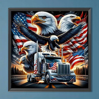 Diamentowa Mozaika Haft Auto Amerykańskie 30x40cm