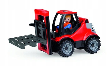 Wózek Widłowy Autko Lena Trucks Czerwony 26 Cm Zabawka Wytrzymała