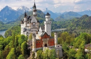 Diamentowa Mozaika Zamek Na Skale 30X40 Cm Kreatywne Diamenty