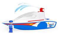 Łódź Policyjna Psikająca Wodą Wodoodporna Zabawka Dla Dzieci Do Wanny