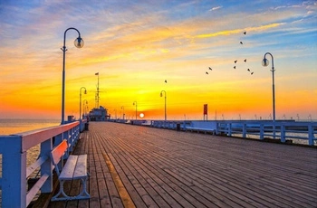 Diamentowa Mozaika Zachód Słońca Na Molo 30x40 Cm Kreatywne Diamenty