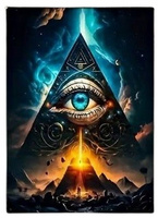 Diamentowa Mozaika Haft Diamentowy Oko Opatrzności W Piramidzie 30x40